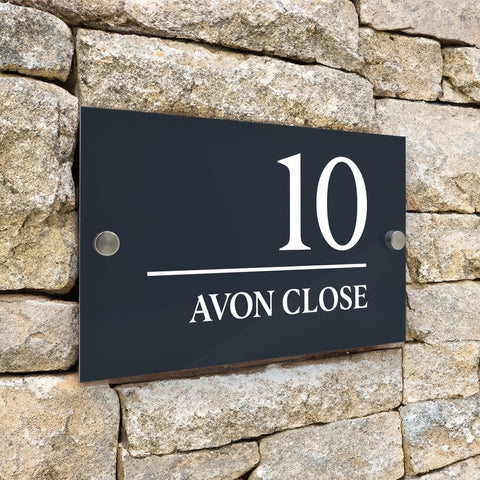 Modern House Number Sign