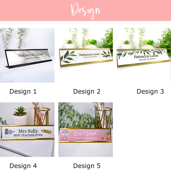 Home Office Graduation Gift Pastel Desk Decoration Printed Name Plaque Sign