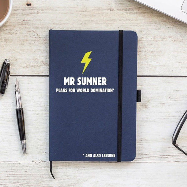 World Domination Notebook, Personalised Teacher Gifts, Thank You Teacher Gift