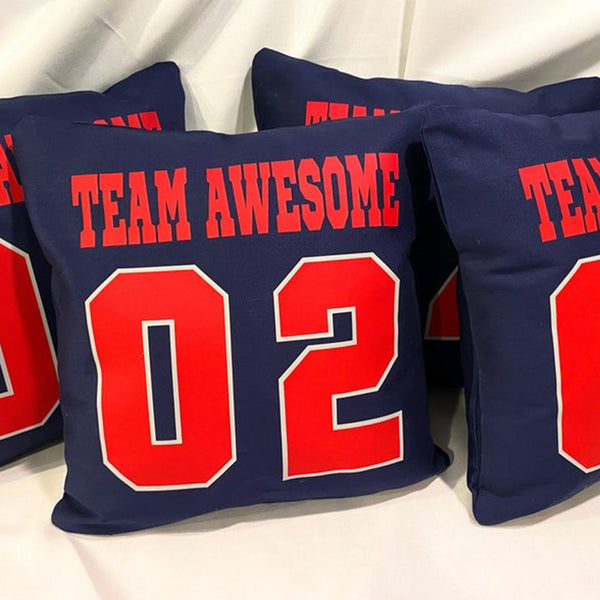 Senior night group gift football idea pillow sports jersey name number soccer