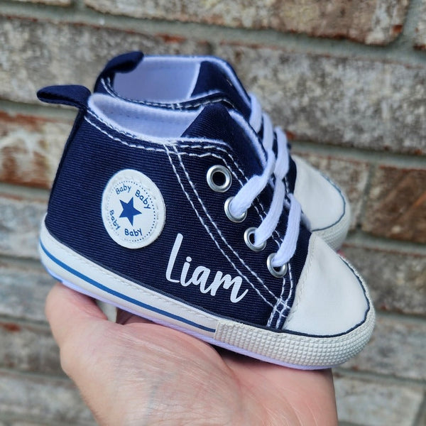 Custom Baby Shoes Personalized Baby High Top Monogram Infant Sneakers