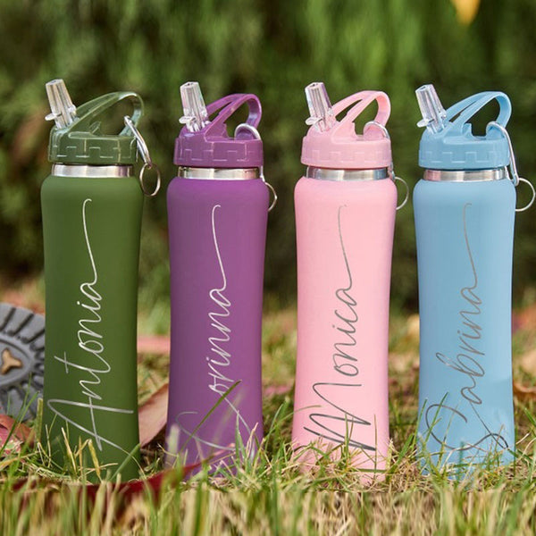 Personalized Water Bottle Custom Sport Water Bottle Engraved Name Water Bottle