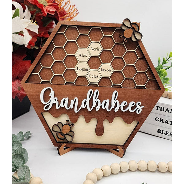 Personalized Bee Hive Family Tree Plaque