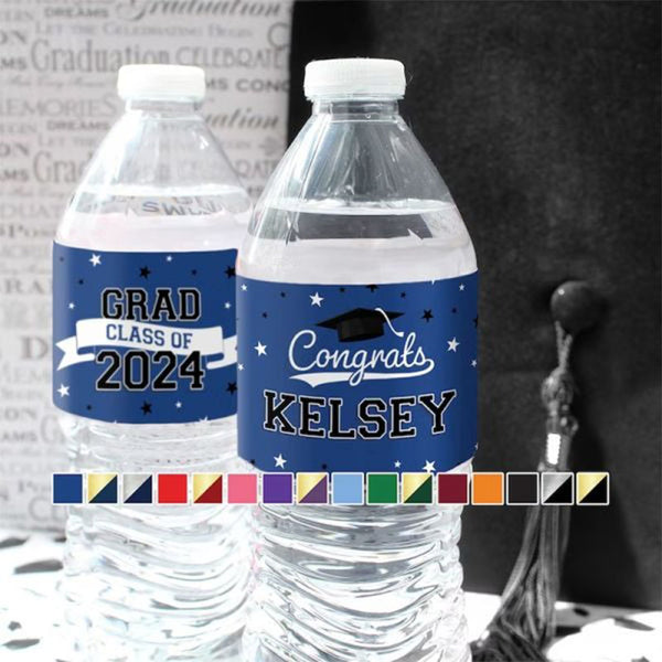 Graduation Water Bottle Labels Personalized Graduation Party Decorations