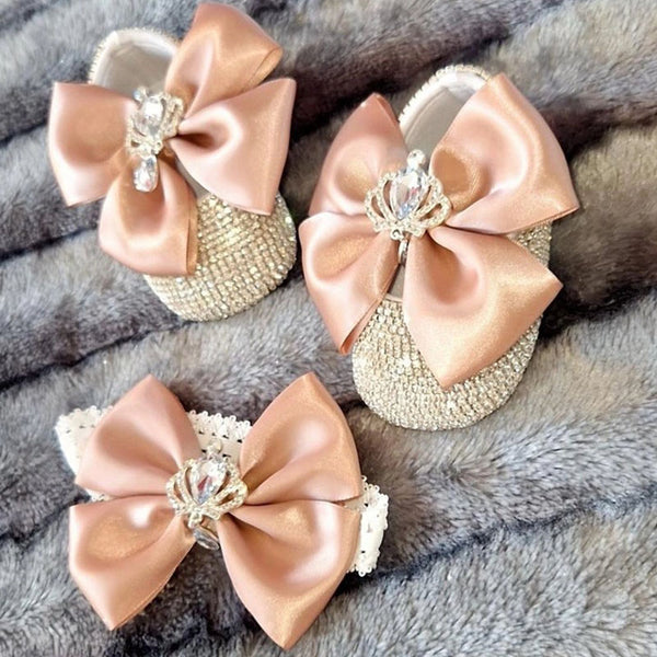 Newborn Baby Girl Bling Rhinestone Shoes