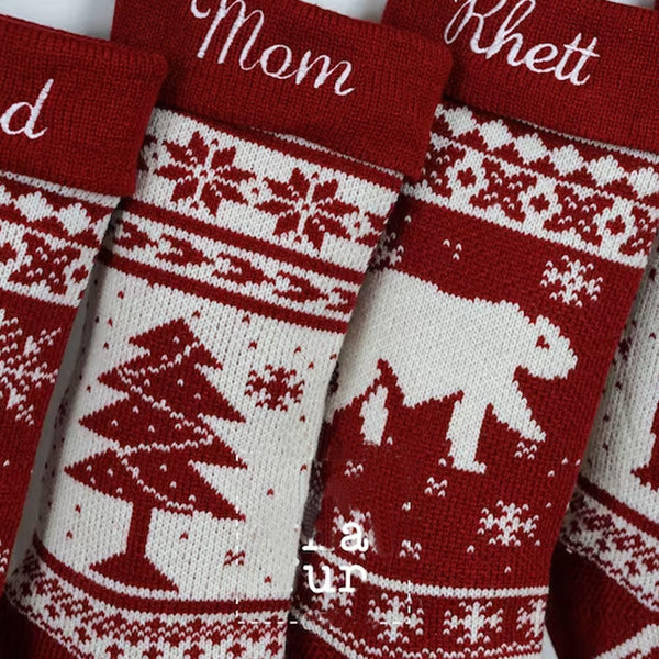 Personalized Knit Christmas Stocking