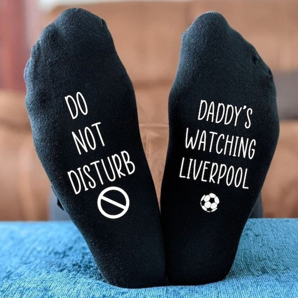 I Am Watching Football Socks, Shh I Am Watching, Do Not Disturb Name Socks,Football Lover Gift