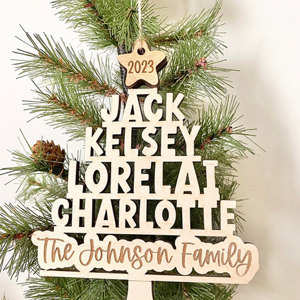 Personalized Name Tree Ornament Christmas