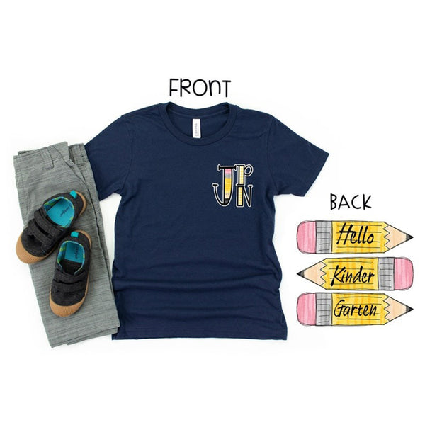 Boys back to school shirt, monogram school shirt