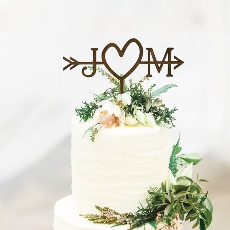 Rustic Wedding Arrow Cake Topper | Custom Cake Topper | Beach Wedding