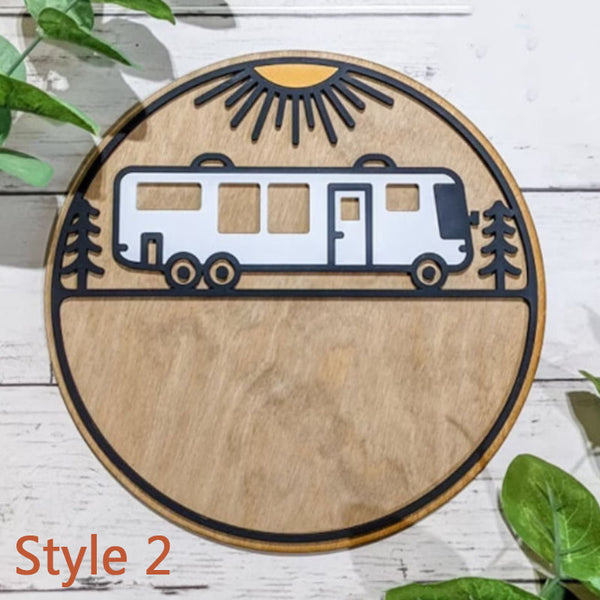 Personalized sign, happy camper sign, camper sign