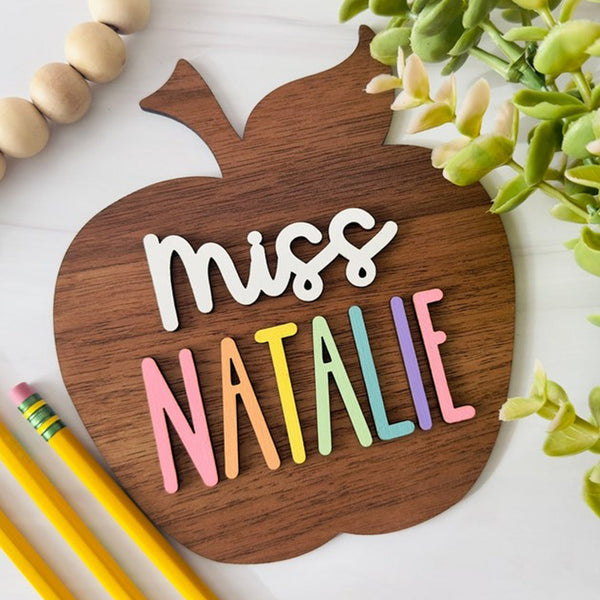 Teacher Name Plate Personalized, Teacher Desk Name Plate, Teacher Appreciation Gift Personalized