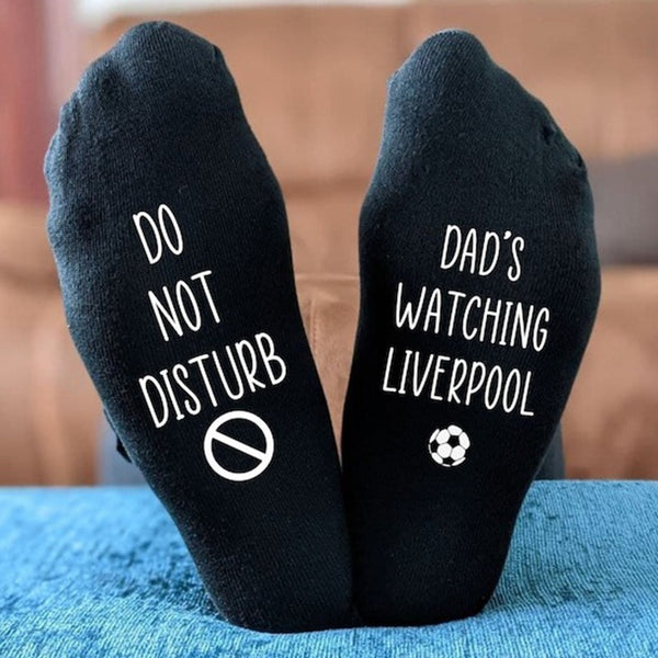 I Am Watching Football Socks, Shh I Am Watching, Do Not Disturb Name Socks,Football Lover Gift