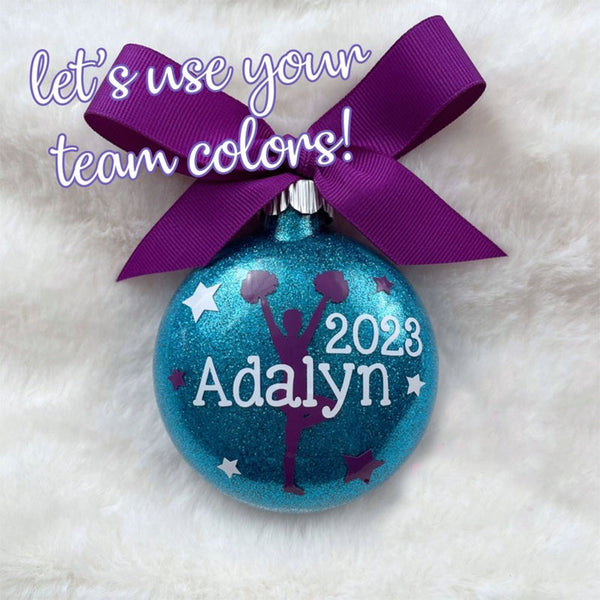 Cheerleader Personalized Christmas Ornament