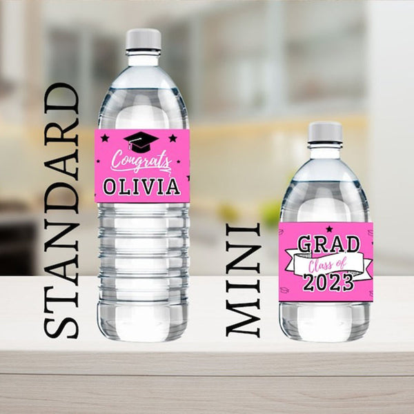 Graduation Water Bottle Labels Personalized Graduation Party Decorations