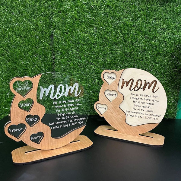 Mother'S Day Personalized Wood，Acrylic-Plaque, Beautiful Gift