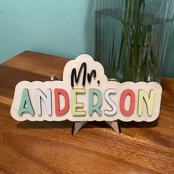 Personalized Teacher Name Sign