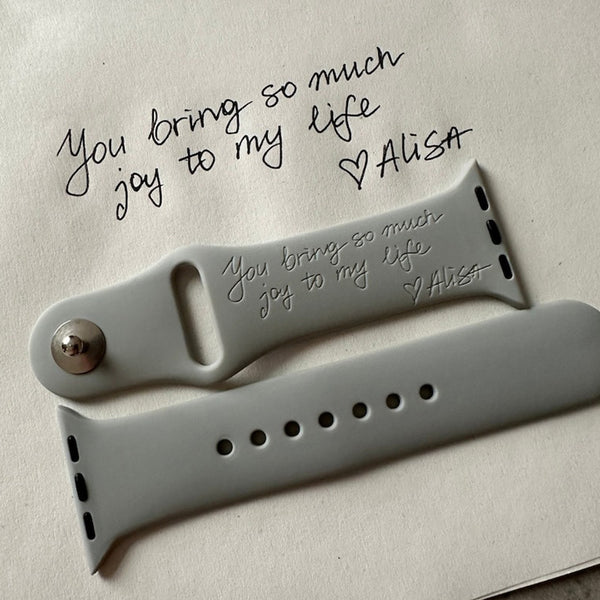 Silicone Sport Band/Strap - Custom Engraved Handwriting