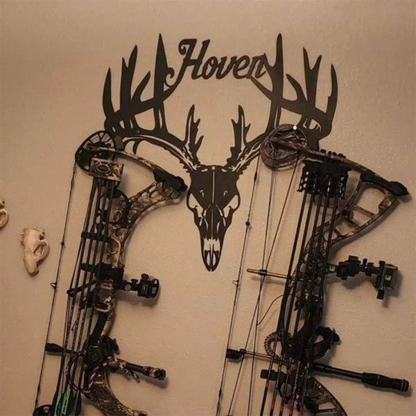 Personalized Metal Deer Head Skeleton, Gift For Hunting Lovers