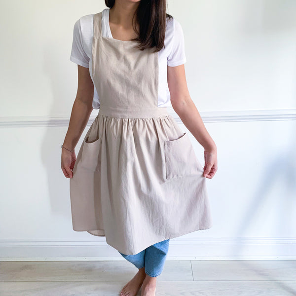 Matching Soft LINEN Mum Son Daughter Aprons With Names