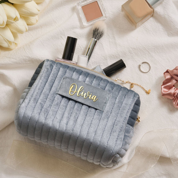 Custom Makeup Bag • Personalised Bridesmaid Gifts • Wedding Gift • Travel Toiletry Bag • Cosmetic Bag