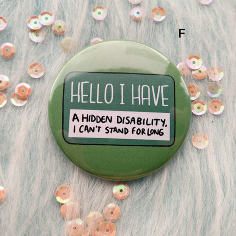 Mental Health Button Badge --functional pins