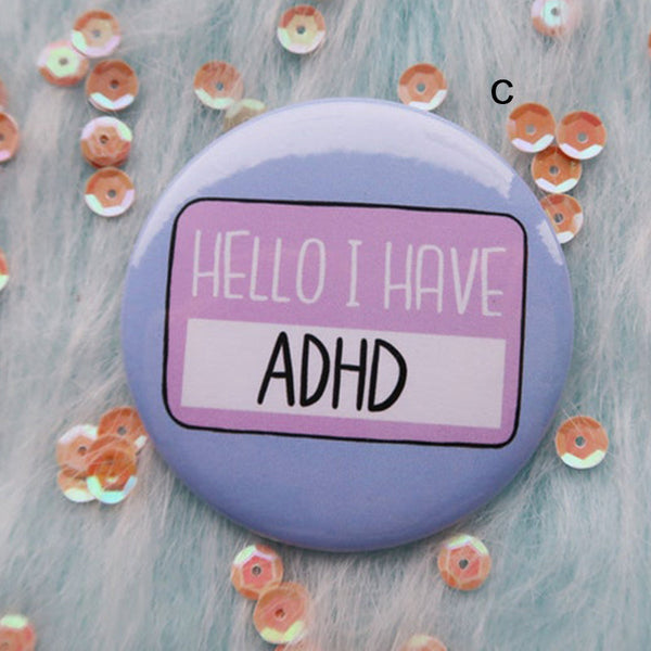 Mental Health Button Badge --functional pins