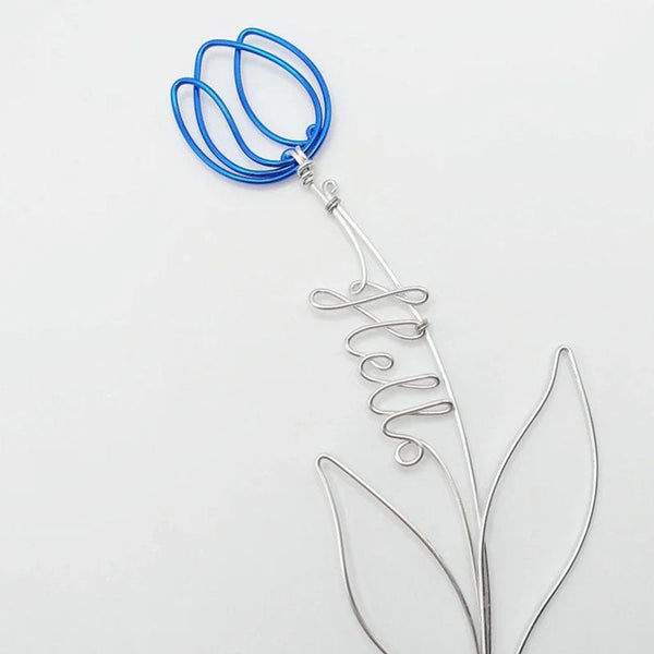 Tulip Wire Name, Wire Name, Personalized Gift Bookmark