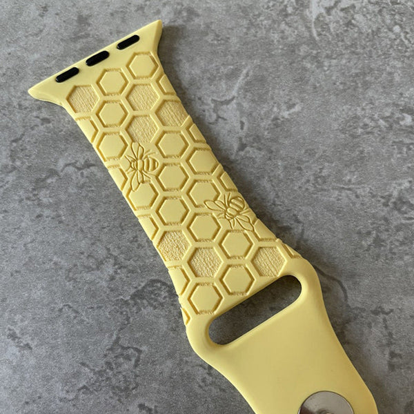 Custom Engraved Honeycomb, Laser Engraved Band