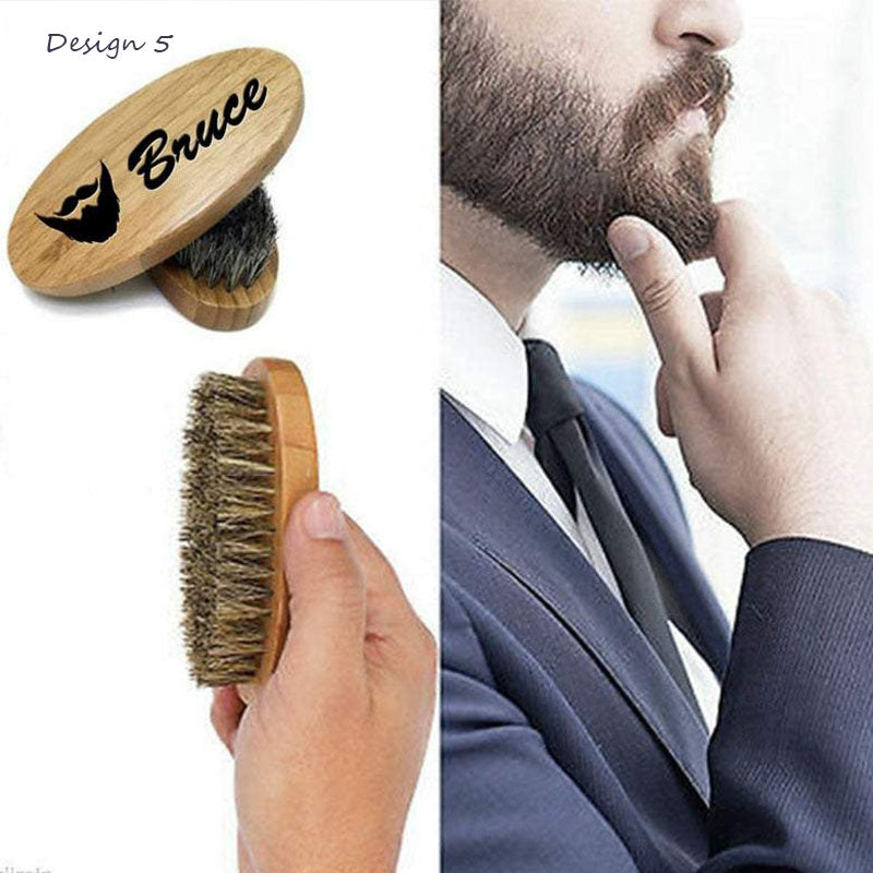 Personalized beard brush, mens gift