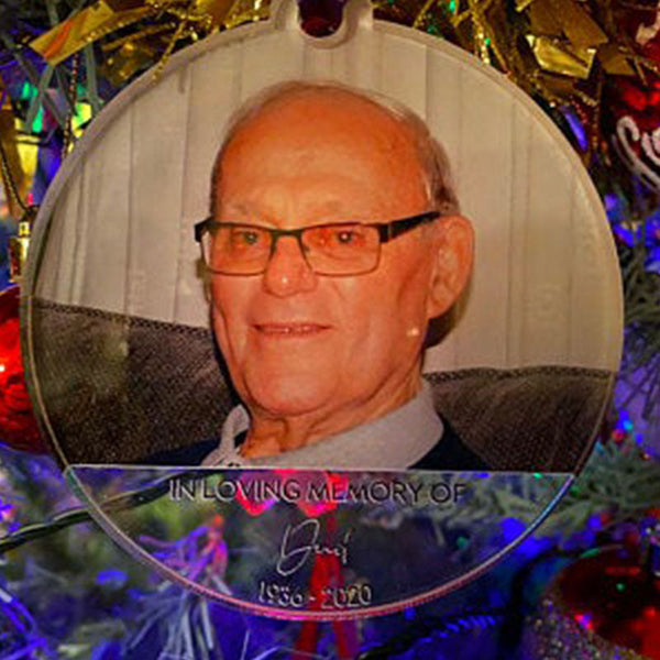 Memorial Photo Gift Christmas Ornament, In Loving Memory