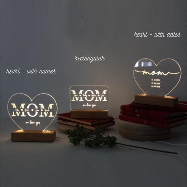 Gift idea for mom - night light for mommy - personalized gift for mom - Mother's day gift