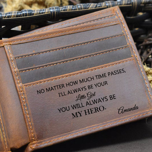 Gift for Hansband/Son/Dad, Personalized Men Wallet