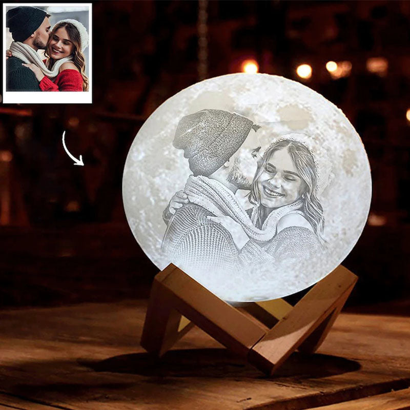 Personalization Luna Moon Lamp Night Light 3D Print Moonlight LED Dimmable Touch/Pat/Remote Switch Rechargeable