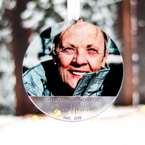 Memorial Photo Gift Christmas Ornament, In Loving Memory