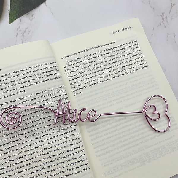 Unique Handmade Custom Double Heart Bookmark Teacher Appreciation gift