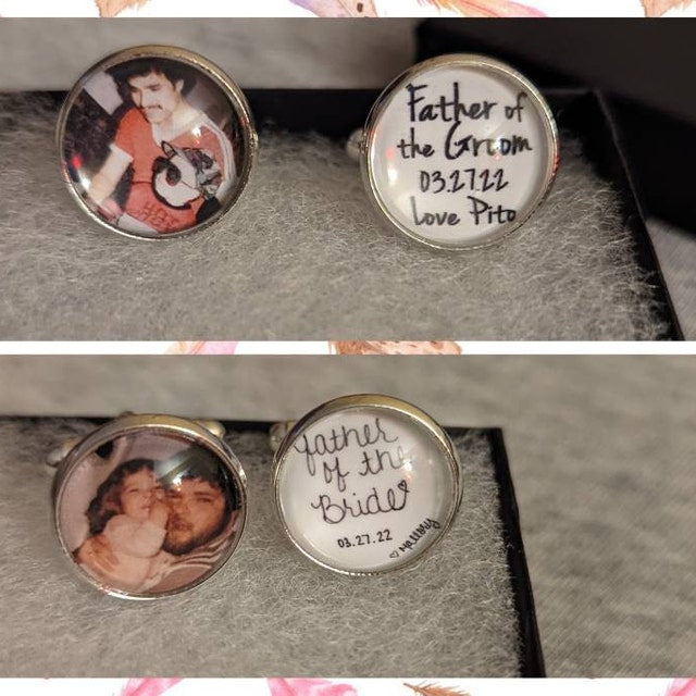 Father of the Bride Gift - Gift from Bride - cufflinks - wedding cuff links - weddings- I loved her first - gifts for dad - gift ideas Dads