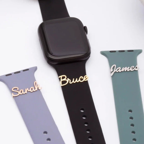 Apple Watch Compatible Name Charm Personalized Watch Band Charm  Watch Accessories  Custom Apple Watch Compatible Charm