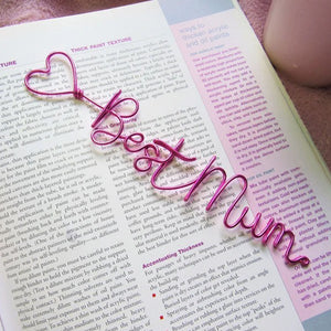 Best Mum Wire Bookmark Mothers Day Gift, Best Mum Mom Mother's Day Gift