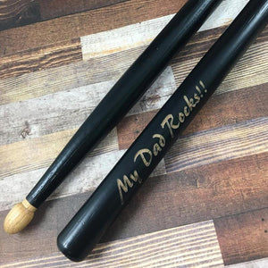 Personalized Drumsticks, Laser Engraved Wood Drumsticks