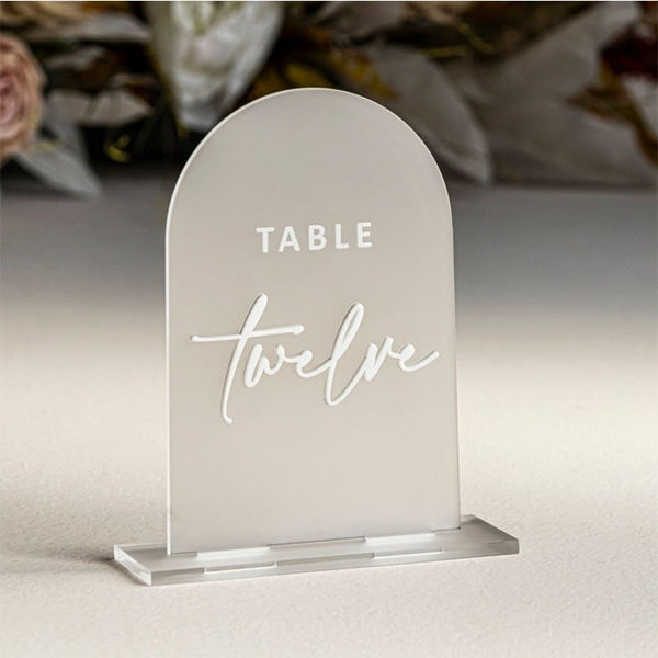 Black Acrylic Table Numbers - Wedding Table Decor