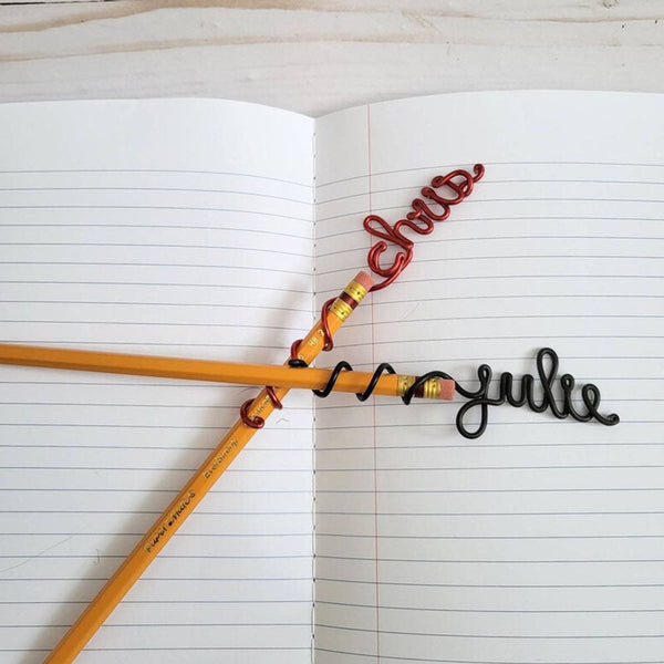 Personalized Wire Pencil Topper, Valentine's Day Gift