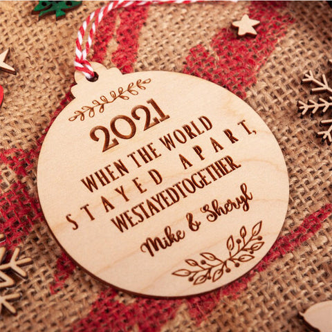 Personalised Christmas Bauble, 2021 Christmas Tree Decoration