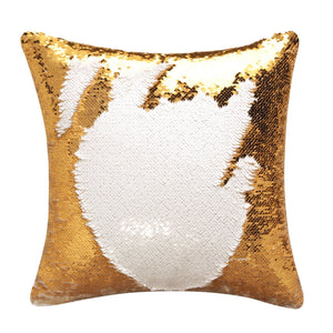 Rainbow Clouds & Sunshine "Mermaid" Pillow- Sequin Flip Pillow