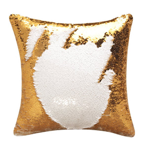 Custom Sequin Throw Pillow with Photo-Comfy Satin Cushion Covers