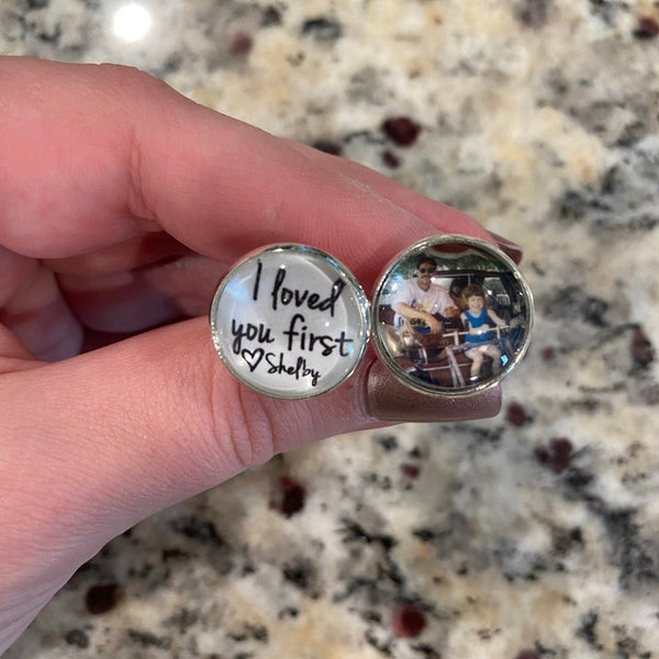 Father of the Bride Gift - Gift from Bride - cufflinks - wedding cuff links - weddings- I loved her first - gifts for dad - gift ideas Dads