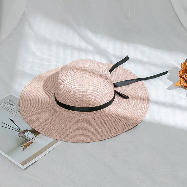 Custom Floppy Hats with black ribbons, Bridesmaids Sun Hats,hats with names, Bachelorette hats