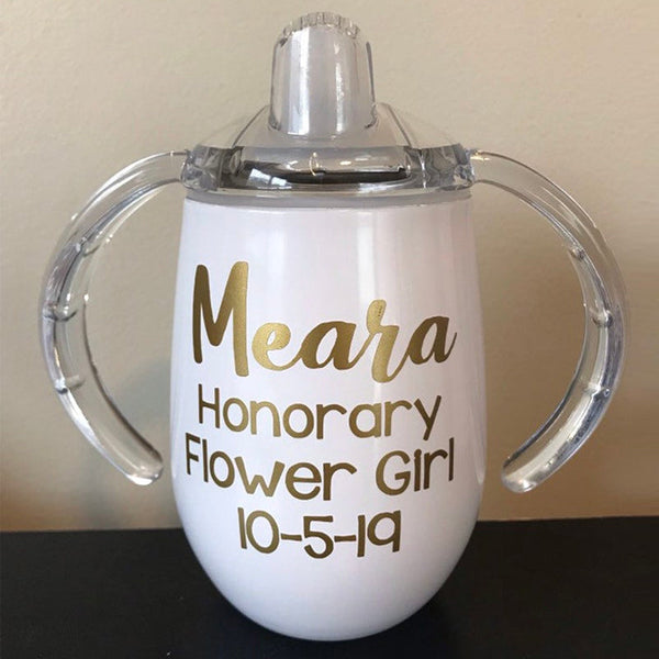 Ring Bearer Sippy Cup Personalized / Wedding/ Stainless Steel Toddler