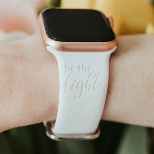 Be The Light Engraved Watch Strap Compatible with Apple Watch Band, Mother's Day Gift