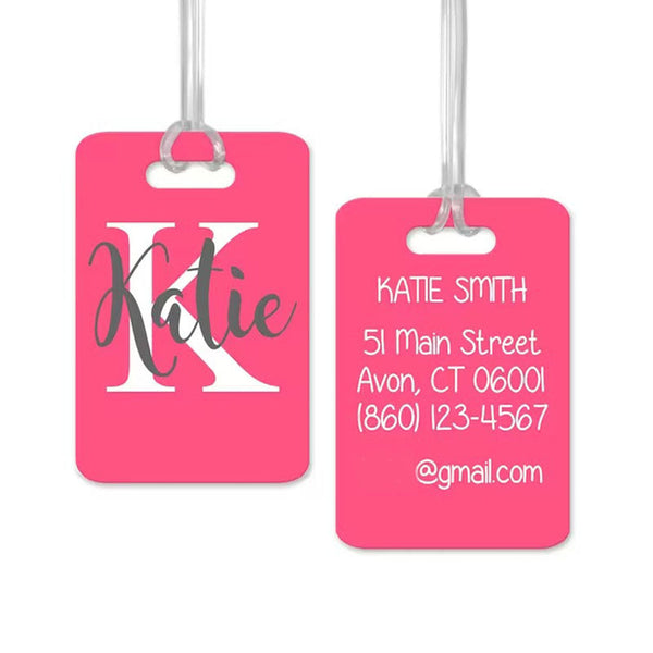 Monogram Luggage Tag, Girls Trip Luggage ID